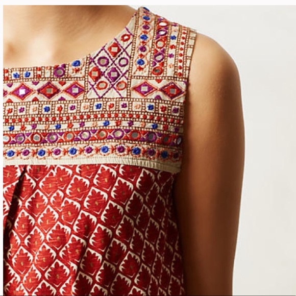 Anthropologie Akemi + Kin Embellished embroidered Top - Picture 3 of 8